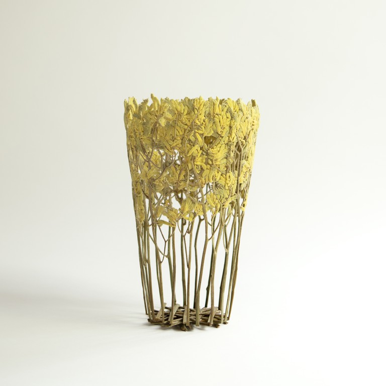 Shannon Clegg - Flora'' - Medium Yellow Sculpture
